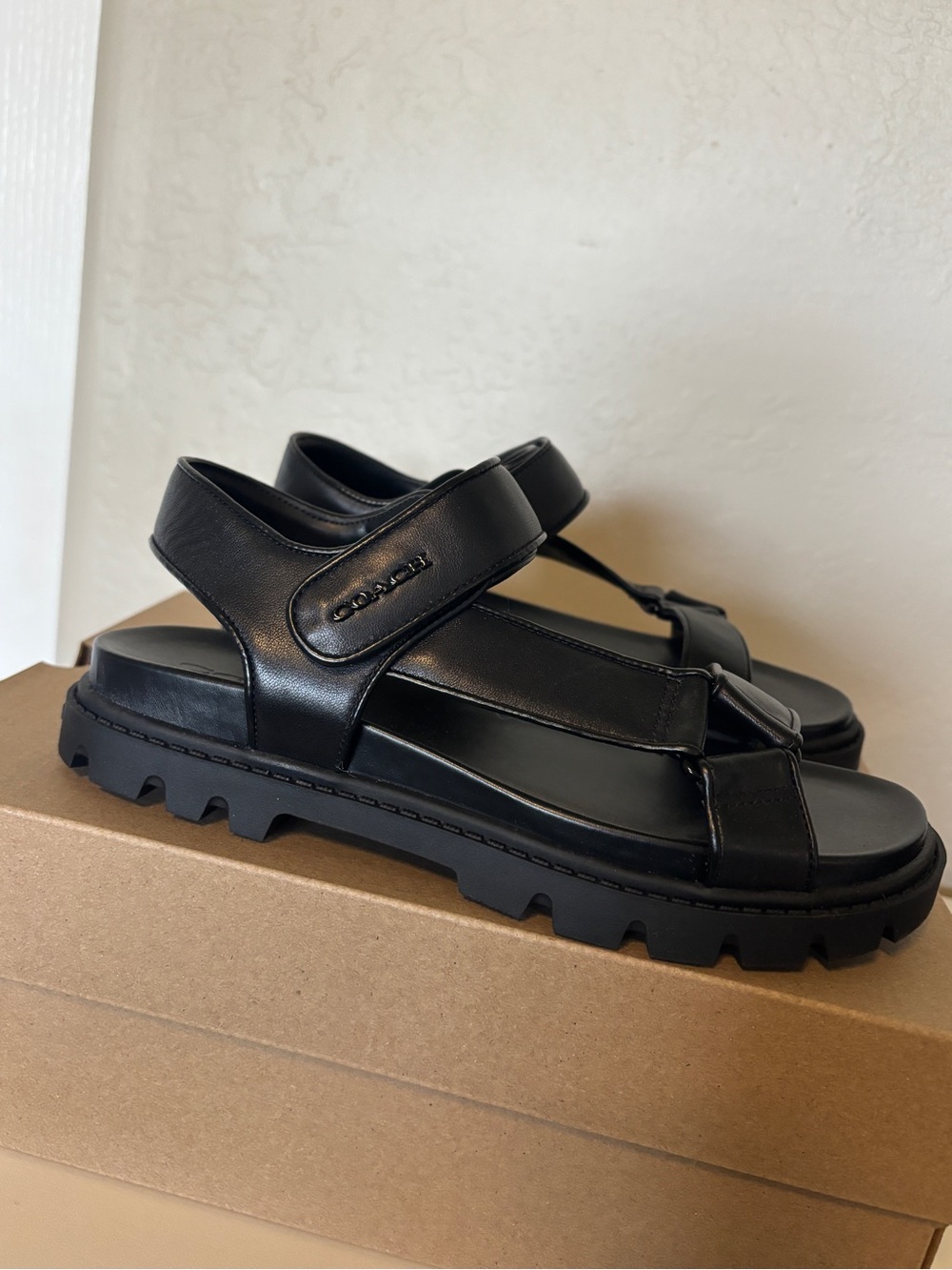 Coach Black Sport Sandals Woman 7. Brand New! ❤️